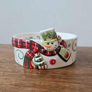 Fitz and Floyd Snowman Holiday Bowl